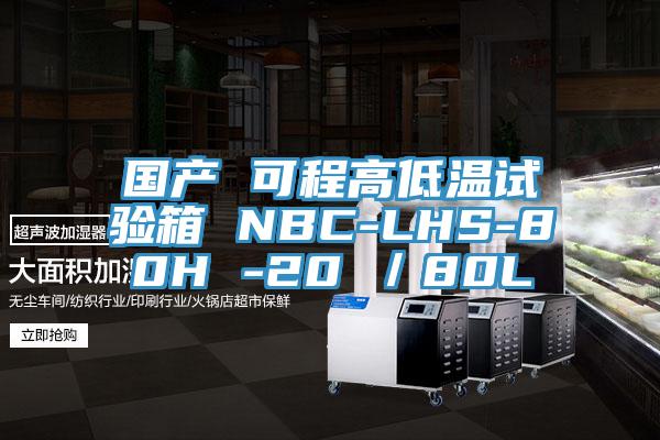 國產 可程高低溫試驗箱 NBC-LHS-80H -20℃／80L