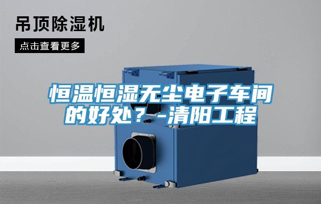 恒溫恒濕無塵電子車間的好處？-清陽工程